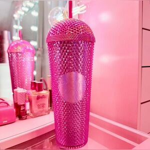 Starbucks Vibrant Pink Rhinestone Tumbler